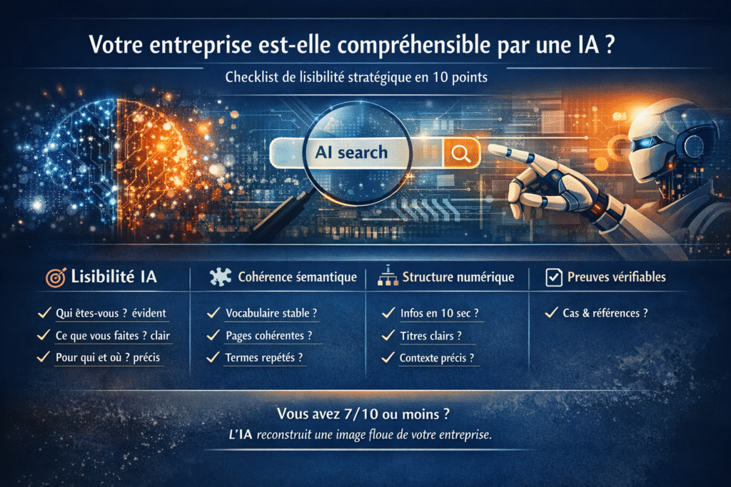 chacklist sur 10 visibilité de votre entreprise dans les IA