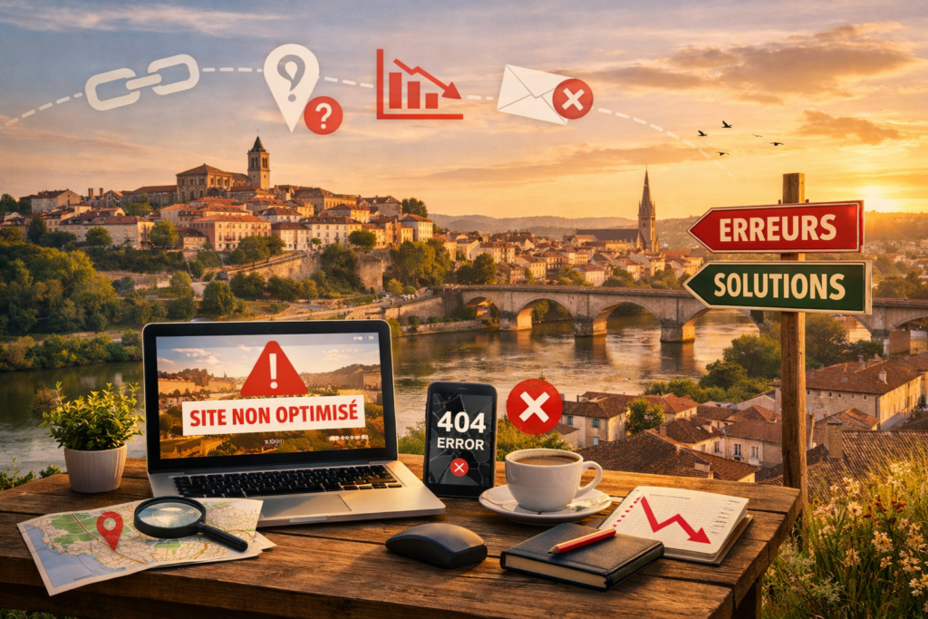 Création de site web sur Agen et le Lot-et-Garonne, imag des erreurs à eviter